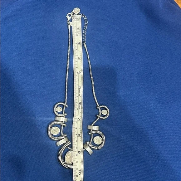 Lia Sophia Silver Necklace with Crystal Accents - Picture 5 of 5